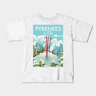 Pyrenees To Ski Kids T-Shirt